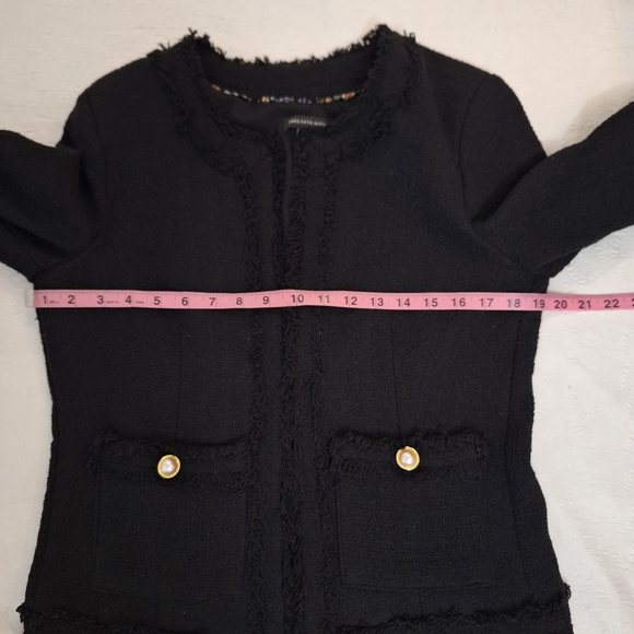 SAKS FIFTH AVENUE Black Blazer with Gold Accents - Picture 8 of 9